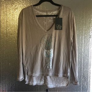 Chaser: Brown/Tan Dream Catcher Acid Wash L/S